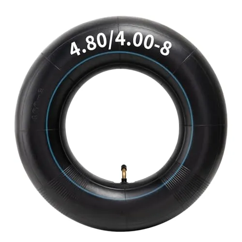 4.80/4.00-8 Zoll Schlauch für schubkarrenrad, Heavy Duty 4.80-8/4.00-8 Innenschlauch mit TR87 Winkelventil für Schubkarren, Rasenmäher, Schiebekarre und mehr für 4.8-8/4.0-8 480/400-8 Reifen 1 Stück