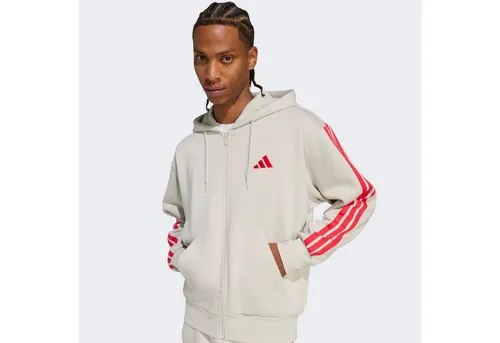 adidas Men's Essential Three Stripes Fleece Zipper Hoodie von adidas