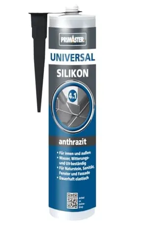 Primaster Universalsilikon 4 in 1 Anthrazit 300ml Vergilbungsfrei Innen&Außen