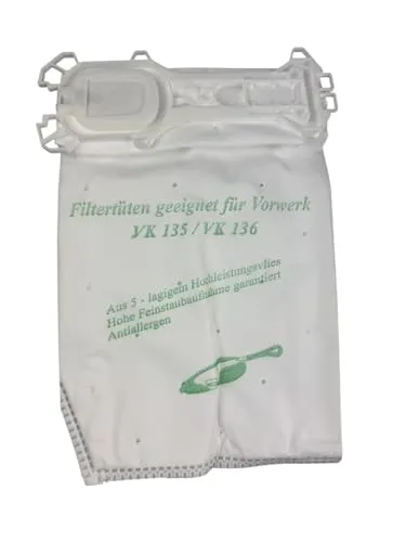 daniclean© 18 Vlies Staubsaugerbeutel passend für Vorwerk Kobold VK135 VK136 VK 135 VK 136