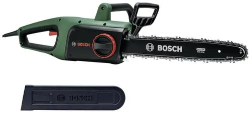 Bosch Home and Garden UniversalChain 40 Elektro Kettensäge 1800W - Sägen, 1800W Leistung für hervorragende Schnittleistung und werkzeugloses Kettenspannen für einfachen Einsatz. Ideal für präzise und schnelle Arbeiten im Garten.
