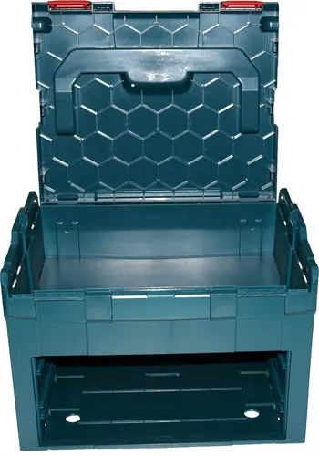 Sortimo Systemkoffer LS-Boxx 306 Ozeanblau, Schnapper/Koppel Rot ohne Schubladen