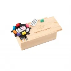 Domino-Doppel 12 Mexican Train Engelhart - Gesellschaftsspiel für 2 oder mehr Spieler, fördert strategisches Denken und Spaß für die ganze Familie.