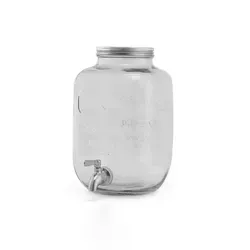 Echtwerk Getränkespender 5 L - Transparentes Glas mit Zapfhahn - Großküchentechnik: Stylischer Getränkespender aus Glas mit 5 L Fassungsvermögen, ideal für Kaltgetränke. Praktischer Zapfhahn und Schraubverschluss für einfaches Servieren.