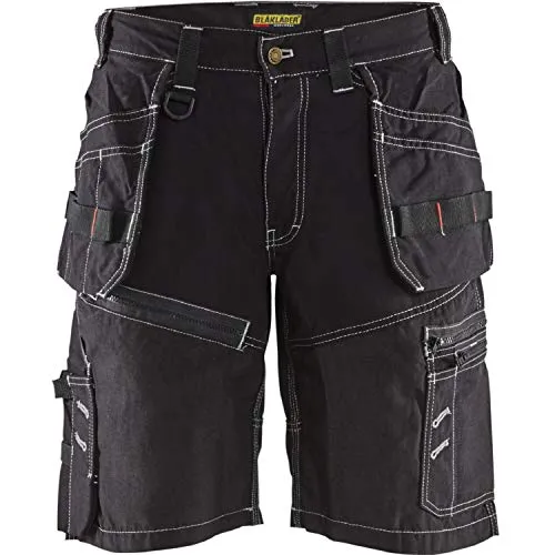 Blakläder Arbeitshose Handwerker Shorts X1500 - Herren, Größe 46, Schwarz - Hochwertige Herren-Shorts mit Cordura-Verstärkung, ideal für Handwerker. Praktische Taschen und verstärkte Nähte bieten Funktionalität und Langlebigkeit.