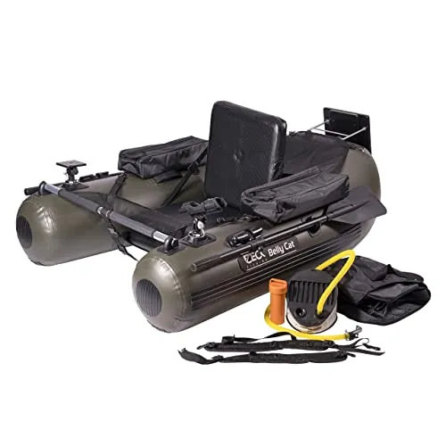 Zeck Belly Cat Belly Boat 170x116x34,5cm - Schlauchboot mit hoher Stabilität und optimaler Sitzposition für komfortables Angeln. Ideal für harte Drills dank Hochdruckluftboden und drei Kammern im Schlauch.