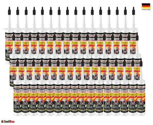 Montagekleber FIX-POWER 48 x 480g Kartusche - Klebstoffe, Wetterbeständiger Baukleber mit extrem starker Haftung auf allen Materialien, ideal für Innen- und Außenanwendungen.