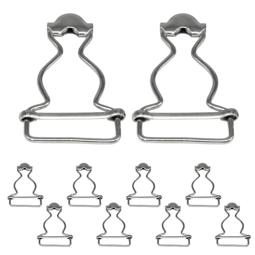 Trimming Shop Latzhose, Schnallen aus Metall, 45 mm x 30 mm, silberfarben, für Hosenträger, Handtaschen, Jacken, Overalls, Gürtel, Kinderoveralls, Heimwerkerkleidung, 10 Stück
