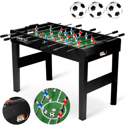 Tischkicker Neo-Sport NS-805 Schwarz 118x61x79 cm 3 Bälle Torzähler