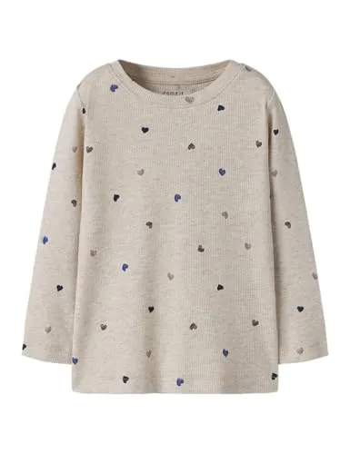 Name IT Mädchen Nmfnutti Ls Top Noos, Peyote Melange, 98 EU