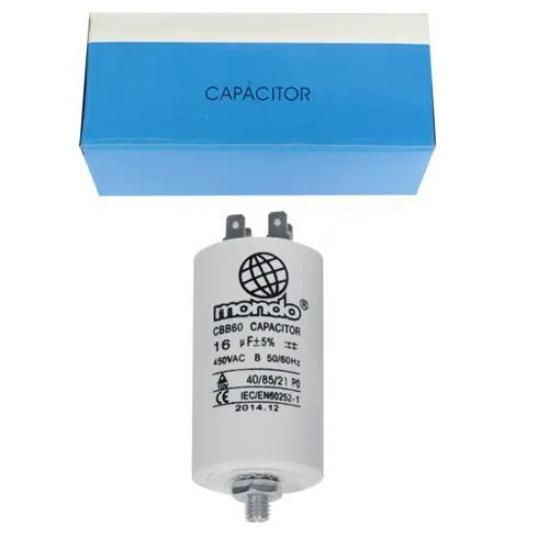 Kondensator 3.5uF Anlaufkondensator Motorkondensator 450V + GRD, Ø30x57mm, Mondo
