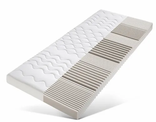 Komfortschaummatratze Schaumkern-Rollmatratze, 12 cm hoch - Matratze mit 7 Liegezonen und abnehmbarem Bezug, ideal für Allergiker und bietet optimalen Schlafkomfort bei einem Körpergewicht bis 80 kg.