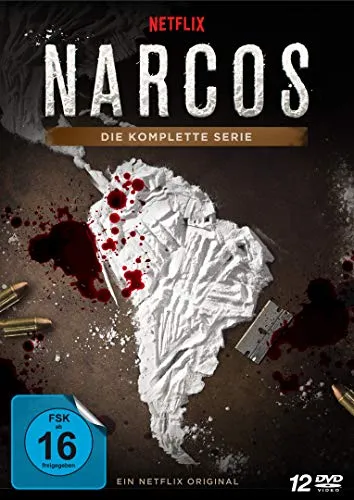 NARCOS - Die komplette Serie (Staffel 1 - 3) [12 DVDs] - Packende Kriminalserie über den Aufstieg des Drogenhandels in Kolumbien, ideal für Fans von spannenden Thrillern.