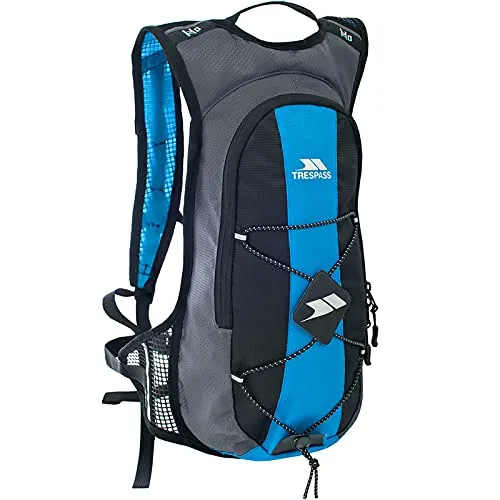 Trespass Mirror Rucksack 15L mit Trinkblase - Trinkblasen-Rucksack mit 15L Volumen und 2L Wasserreservoir, perfekt für Schule oder Uni, ausgestattet mit praktischem Hüftgurt.