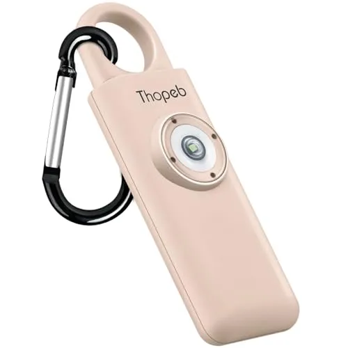 Thopeb Personal Alarm Schlüsselanhänger für Damen - Sicherheitsalarm-Schlüsselanhänger mit lauter Sirene und Stroboskoplicht. Ideal für Senioren und alle, die Sicherheit schätzen. Klein, langlebig und einfach zu bedienen – für schnelle Hilfe im Notfall.
