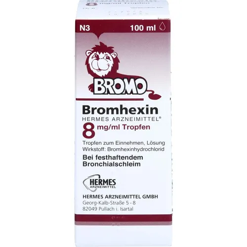 Bromhexin Hermes Arzneimittel 8mg/ml Tropfen 100 ML von HERMES ARZNEIMITTEL