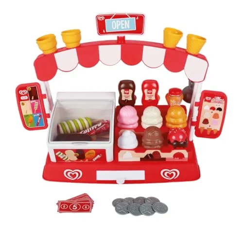 Langnese Eisdielen-Spielset von Casdon | Realistisches Rollenspiel für Kinder