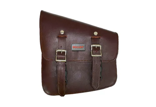 German Wear Motorrad Solobag - Dunkelbraune Satteltasche - Leder & Satteltaschen, großzügiger Stauraum und vielseitige Verschlussmöglichkeiten für Motorradfahrer