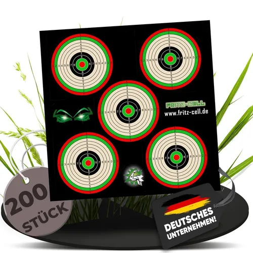 Zielscheibe 5er Spiegel XXL 26x26 Luftgewehr Luftpistole Schießstand Airgun 200