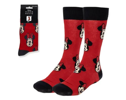 Cerda Socken Disney Minnie Strümpfe Erwachsene Baumwollsocken Größe 36-43
