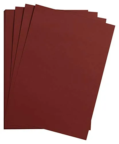 Clairefontaine 975376C Packung mit 25 Bastelkartons Maya, 185g, DIN A3, 29,7 x 42 cm, 1 Pack, bordeaux