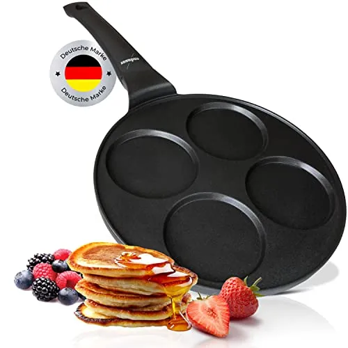 Endusor Pancake Pfanne - Ø26cm mit PowerShield-Beschichtung - Crepe-Pfannen mit innovativer PowerShield-Beschichtung für müheloses Kochen und einfaches Reinigen. Ideal für perfekte Pancakes und Spiegeleier auf Induktion, Ceran, Gas oder Elektro.