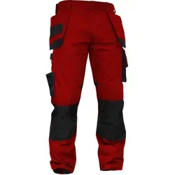 DASSY® Magnetic Multitaschen-Bundhose - rot/schwarz - 64 - Arbeits- & Schutzkleidung mit Cordura®-Kniepolstertaschen für maximalen Knieschutz und wasserabweisendem Stretch-Stoff für hohen Tragekomfort und Bewegungsfreiheit.