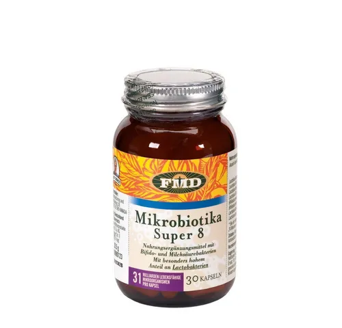 Flora Manufacturing & Distributing Ltd Mikrobiotika Super 8 - 31 Milliarden mikrobiotische Kulturen 30 Kapseln, 18.6 g