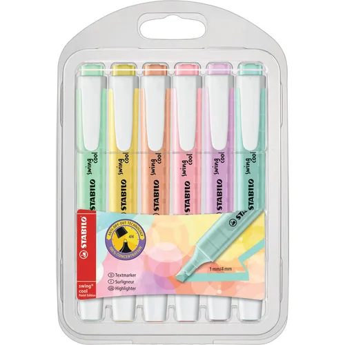 Stabilo Swing Cool Pastel Textmarker Set [5 Stück] von STABILO