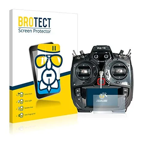 BROTECT Schutzglas für Graupner mz-16 HoTT (3. Gen.) Schutzfolie Panzer Folie Glas [Extrem Kratzfest 9H, Anti-Fingerprint, Ultra-Transparent]