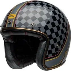 Bell Custom 500 RSD Jethelm - Grau/Schwarz - S - Motorradhelm mit klassischem 3/4-Design, individuelle Passform dank 5 Schalengrößen und antibakterieller Echt-Leder Innenausstattung für höchsten Komfort.