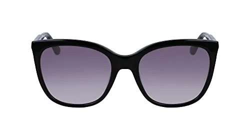 Calvin Klein CK23500S Unisex-Sonnenbrille - Moderne Vollrand Butterfly Sonnenbrille aus Kunststoff in elegantem Schwarz. Ideal für stilbewusste Träger und perfekten UV-Schutz.