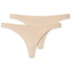 Schiesser T-String 95/5 (2er-Pack) mit besonders flachen Nähten beige 44