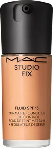 MAC Studio Fix Fluid SPF 15 Flüssige Foundation 30 ml Nr. NW43 - Make-up mit 24-Stunden mattierendem Finish, angereichert mit 87% hautpflegenden Inhaltsstoffen für ein natürliches Hautgefühl und kontrolliertes Auftragen.