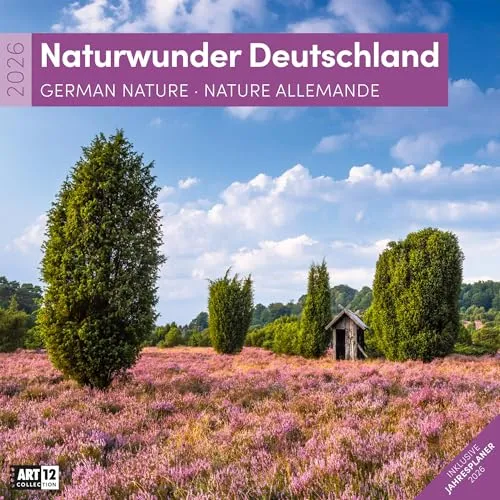 Naturwunder Deutschland Broschürenkalender 2026 - 30x30 - Art12 | Bildstarker Landschaftskalender im Hochformat (aufgeklappt 30x60 cm) | zum Eintragen