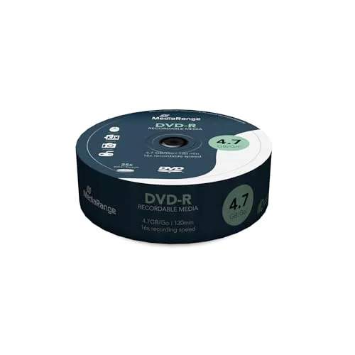 Produktbild MediaRange MR403 DVD-R 4,7GB (16x Speed, 25 Stück)