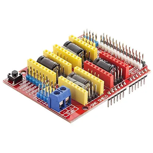 AZDelivery CNC Shield V3 Development board für A4988 Schrittmotor Treiber Stepper für 3D Drucker kompatibel mit Arduino UNO R3 inklusive E-Book!
