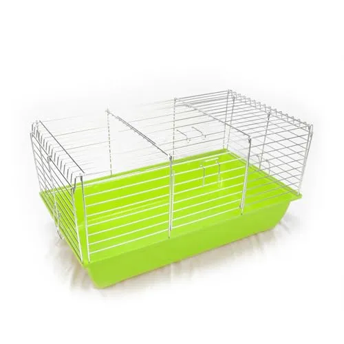 ZooPaul Hasenkäfig komplett mit Gitter 78x47x37cm (Limette) von ZooPaul