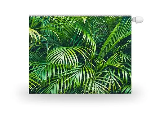 HUBDECO Magnetische Heizkörperverkleidung - 80x60 cm - Magnet Heizkörperabdeckung - Motiv Exotische Blätter - Wasserdicht Erhöhte Abriebfestigkeit Paneel-Heizkörperabdeckung