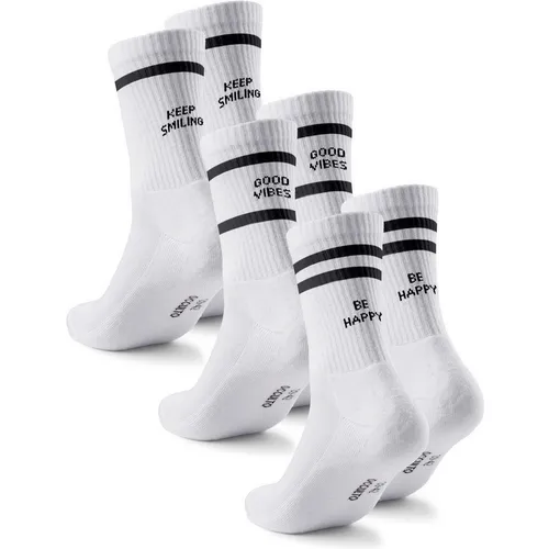 OCCULTO Tennissocken Damen & Herren Statement Tennis Socken 3er Pack (Modell: Leo) (3-Paar)