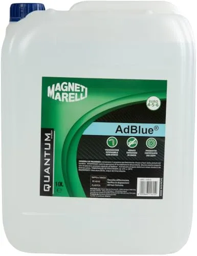 Quantum Energy Magneti Marelli AdBlue 10 LT — Dieseladditiv mit flexibler Düse, ISO 22241-Zertifikat, kompatibel mit Euro-4-, 5- und 6-Fahrzeugen, reduziert die NOx-Emissionen