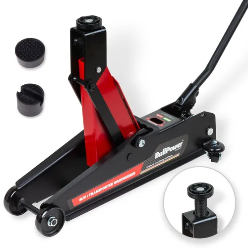 3T Rangierwagenheber für SUV und Geländewagen - Wagenheber & Unterstellböcke, hydraulisch mit Gummiauflage für optimalen Grip und eine Tragkraft von bis zu 3 Tonnen – ideal für PKW und SUV.