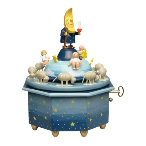 Wendt & Kühn Spieldose „Mondvater mit Engeln“: Wer hat die schönsten Schäfchen?