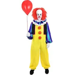 Funidelia Pennywise Kostüm - Es (Movie) für Herren Größe L - Kostüm-Outfits für Erwachsene, 100% offizielles Lizenzkostüm für Karneval und Halloween - Verkleide dich als Pennywise, der legendäre Killerclown!