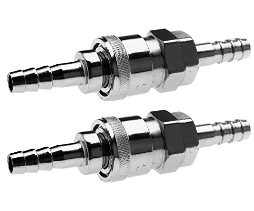 Verbindungsstück für Gasschlauch, Kupfer, 4 x 8 mm, Schnellverschlusssystem, für Wohnwagen, Wohnmobil, Grill