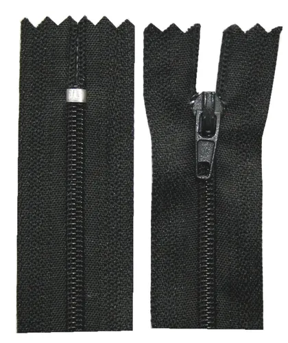  20,75€/m) Reißverschluss 12 cm spiralförmig 3 mm nicht trennbar schwarz (1201