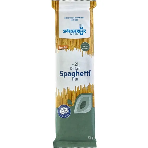 Dinkel-Spaghetti hell 500g | SPIELBERGER MÜHLE