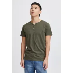 !Solid Rundhalsshirt SDVolker Kurzarmshirt mit Knopfleiste grau L