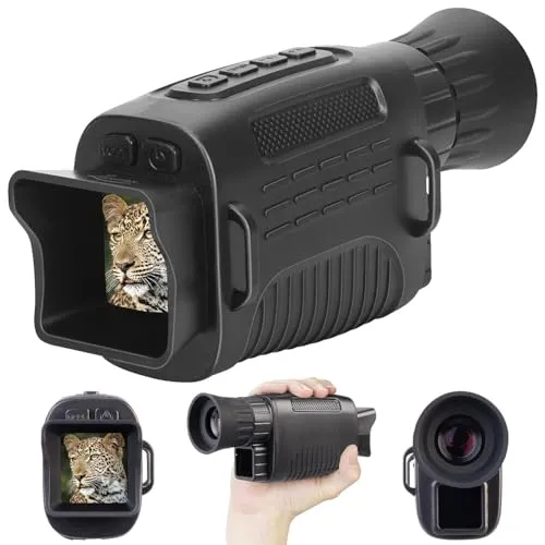 Zavarius Fernglas mit Kamera: Monokulares Infrarot-Nachtsichtgerät, Sicht bis 300 m, Full-HD-Kamera (Nachtsicht Monokular, Nachtsichtgerät, Überwachungskamera)