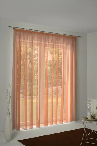 Wirth Vorhang LORCA, Kräuselband in orange von Wirth